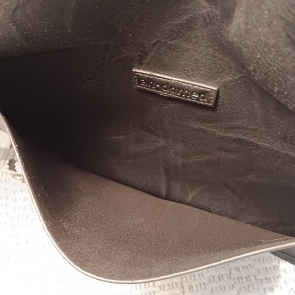 Ahdorned cheetah print guitar strap black faux leather convertible bag purse - Picture 9 of 14